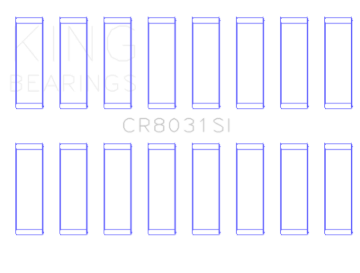 Picture of King Engine Bearings Chrysler Jeep V8 287 4.7L (Od+.002in) (Size +1.0mm) Connecting Rod Bearing Set