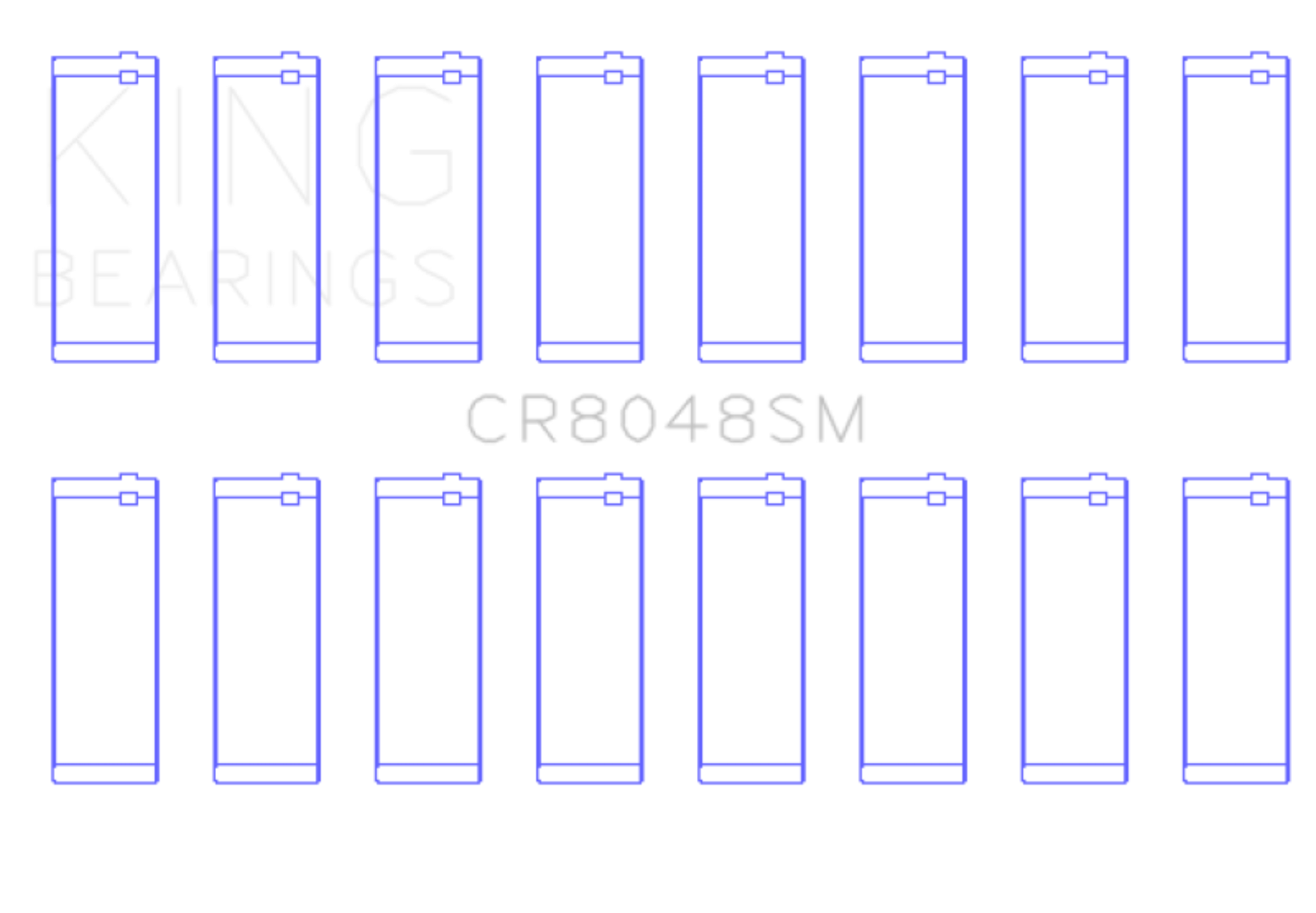 Picture of King Engine Bearings Chrysler 345/370 16V (Size +0.50mm) Connecting Rod Bearing Set