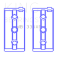 Picture of King Engine Bearings Kawasaki ZX-14R (2012-) #2/4 (Size +0.25mm) Main Bearing Set