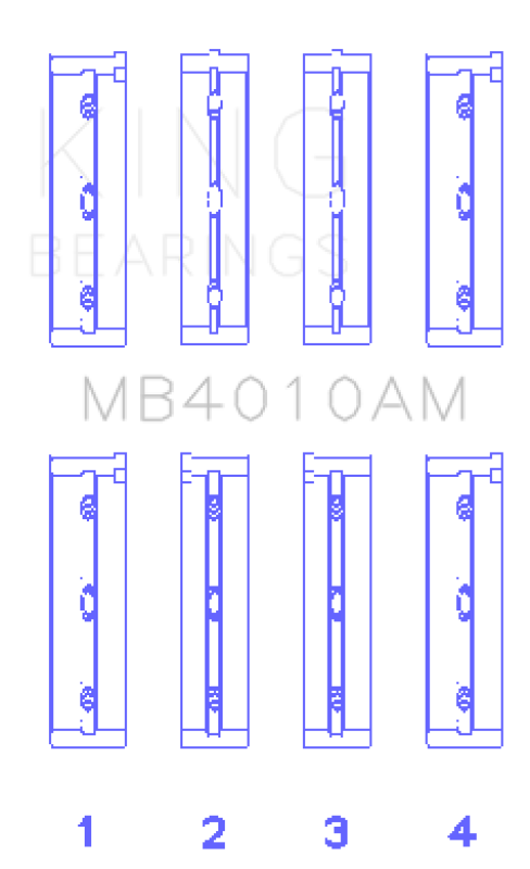 Picture of King Engine Bearings KING Main Bearings - MB4010AM0.25