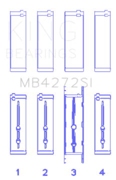 Picture of King Engine Bearings Holden Alloytec 175/190 (Size +.026mm) Main Bearing Set
