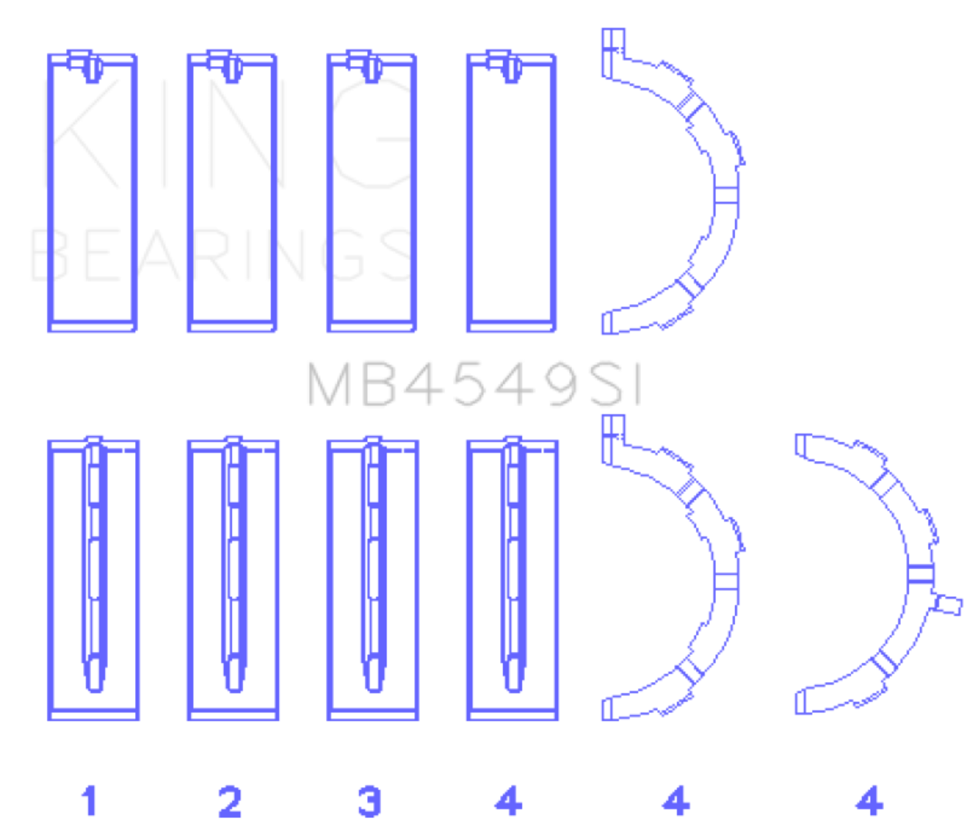 Picture of King Engine Bearings Ford Ecoboost 3.5L V6 (Size +0.75mm) Main Bearing Set