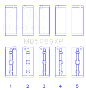 Picture of King Engine Bearings Toyota 1Rz/2Rz/3Rz (Size +.026mm) Main Bearing Set