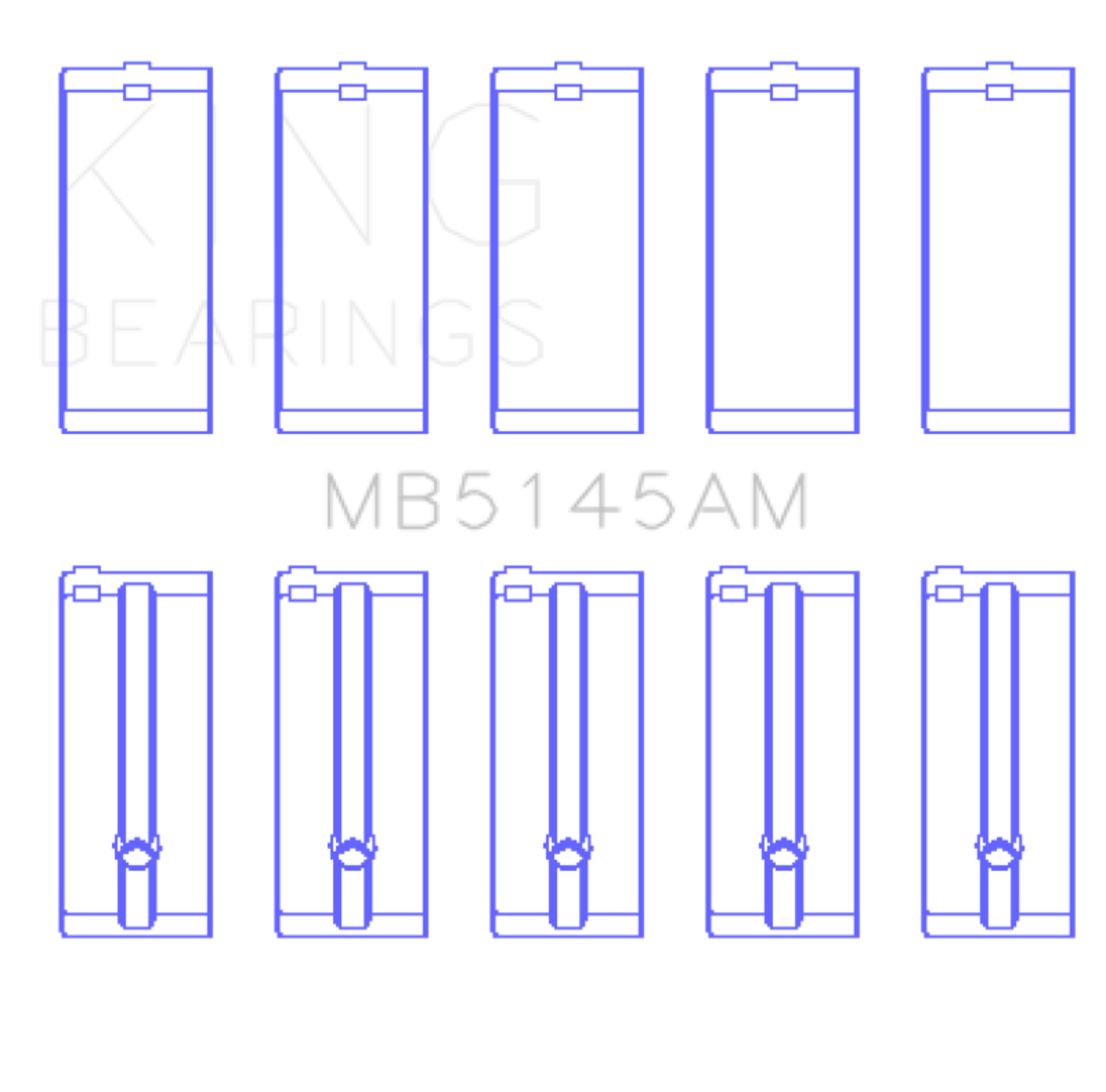 Picture of King Engine Bearings Toyota 2.4D L 2L (Size +0.25mm) Main Bearing Set