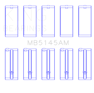 Picture of King Engine Bearings Toyota 2.4D L 2L (Size +0.25mm) Main Bearing Set