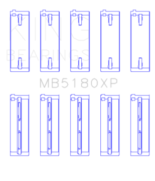 Picture of King Engine Bearings Renault R9/R11 (Size +0.50mm) Main Bearing Set