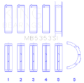 Picture of King Engine Bearings Ford 281 4.6L Sohc 16V (Size +0.50mm) Main Bearing Set