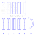 Picture of King Engine Bearings Ford 281 4.6L Sohc 16V (Size +0.50mm) Main Bearing Set