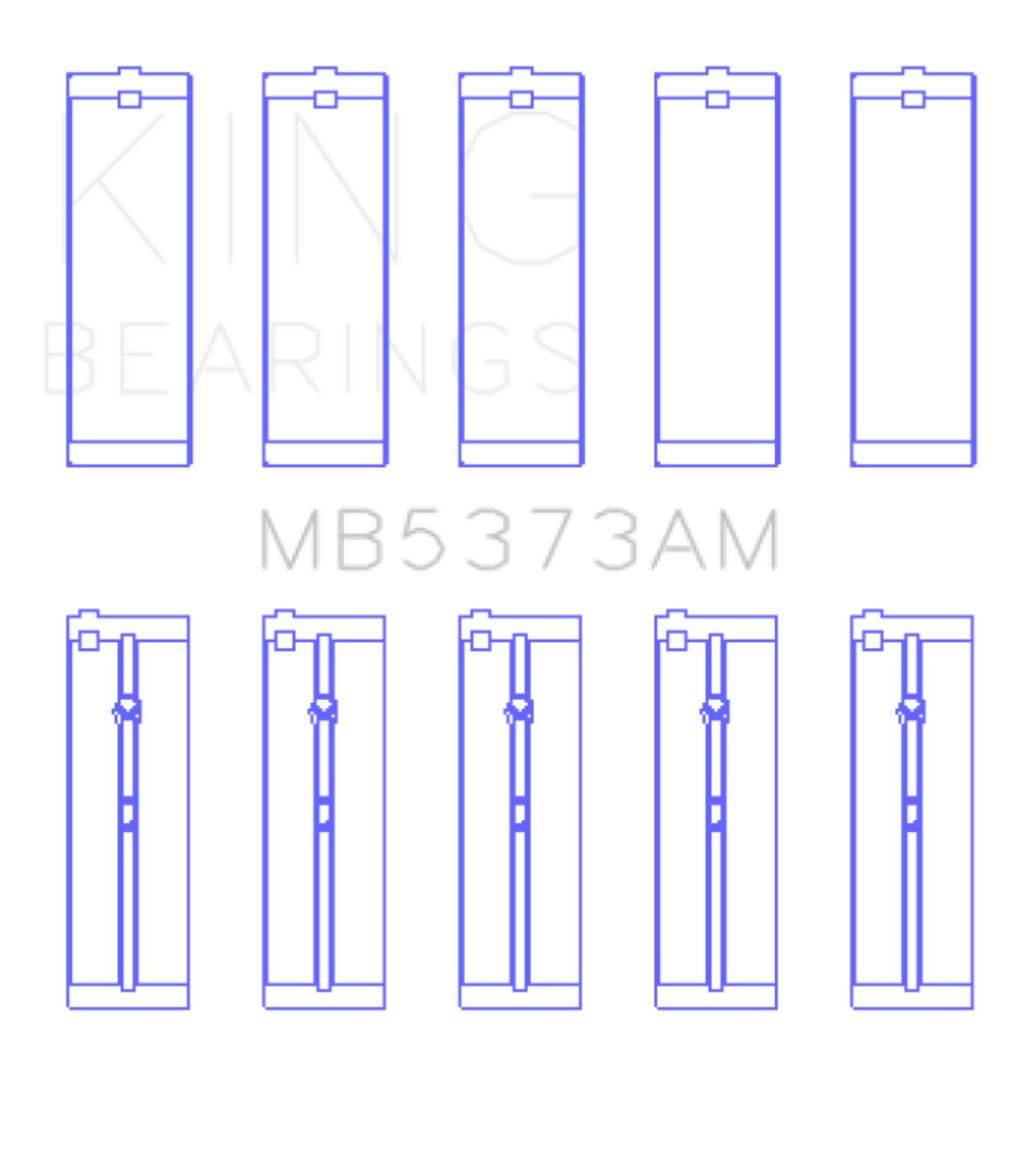 Picture of King Engine Bearings Nissan Ga14DE/Ga16DE/Qg18DE (Size +0.25mm) Main Bearing Set
