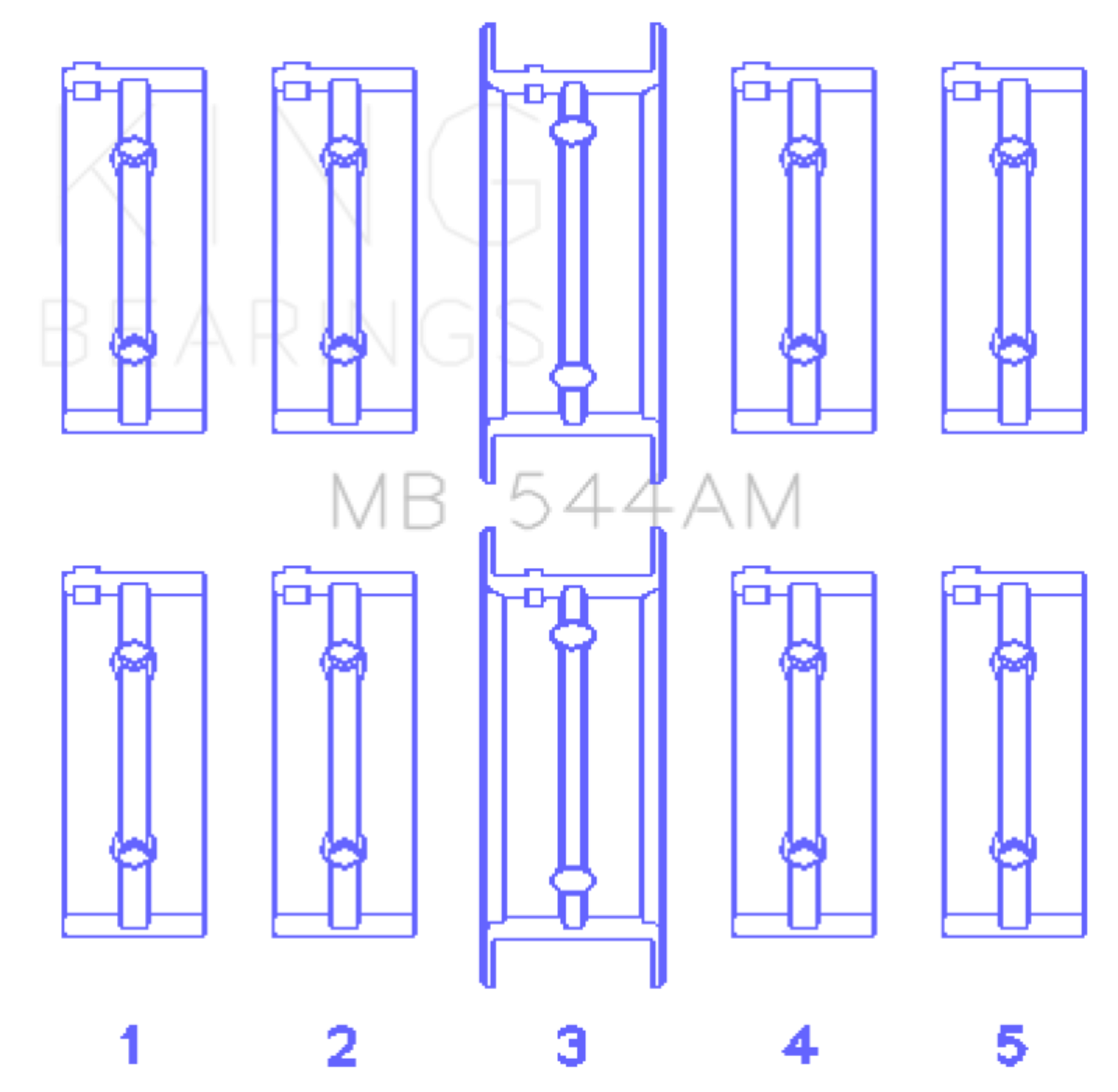 Picture of King Engine Bearings BMW M10B15/18/20 (Size +0.75mm) Main Bearing Set
