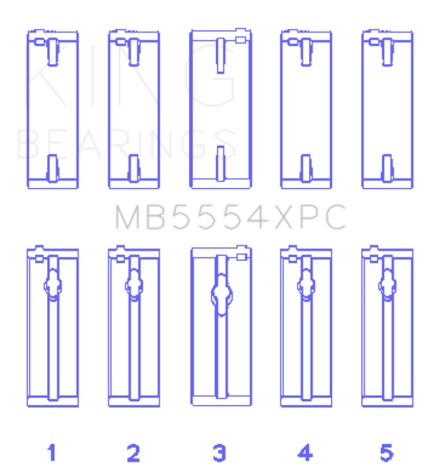 Picture of King Engine Bearings Toyota 3Sgte/16V 2.0L (Size +.026mm) Main Bearing Set