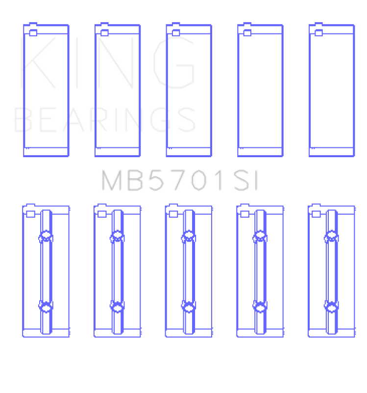 Picture of King Engine Bearings KING Main Bearings - MB5701SI0.25
