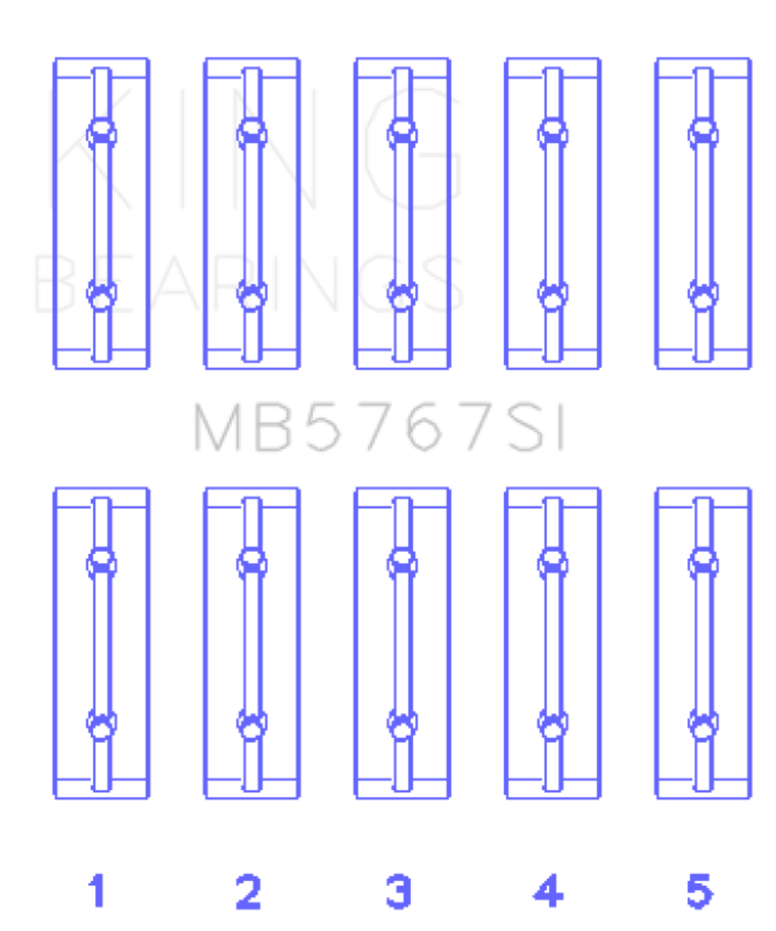 Picture of King Engine Bearings Nissan Hr15/16DE (Size +0.25mm) Main Bearing Set