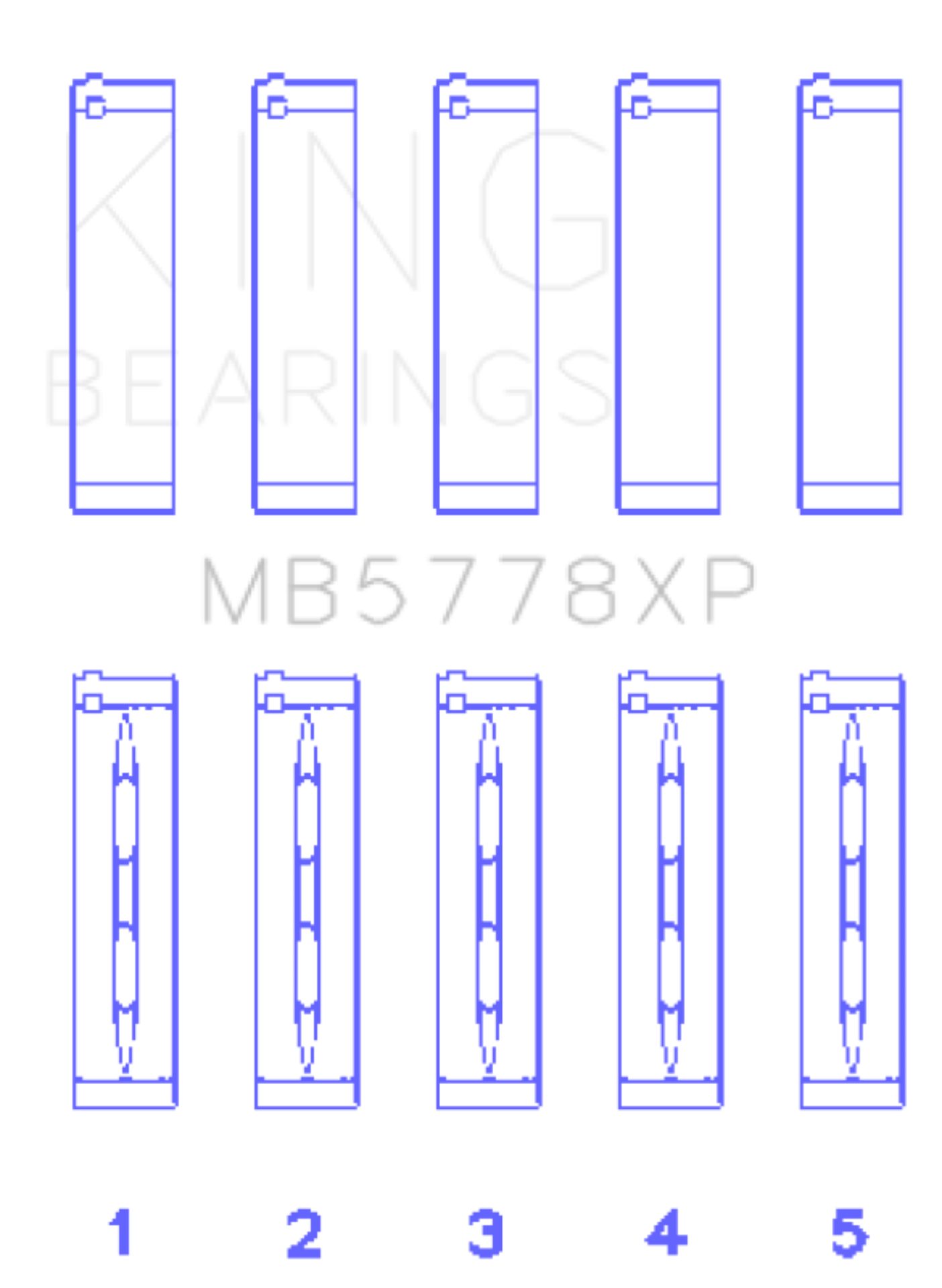 Picture of King Engine Bearings Audi Byt/CDnc/Cczd/Cpsa (Size +0.25mm) Main Bearing Set