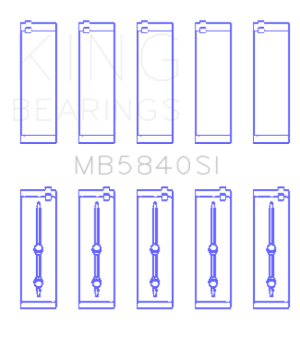 Picture of King Engine Bearings Chrysler/Dodge Gen 3 Hemi 5.7/6.1/6.4 (Size +1.0mm) Main Bearing Set