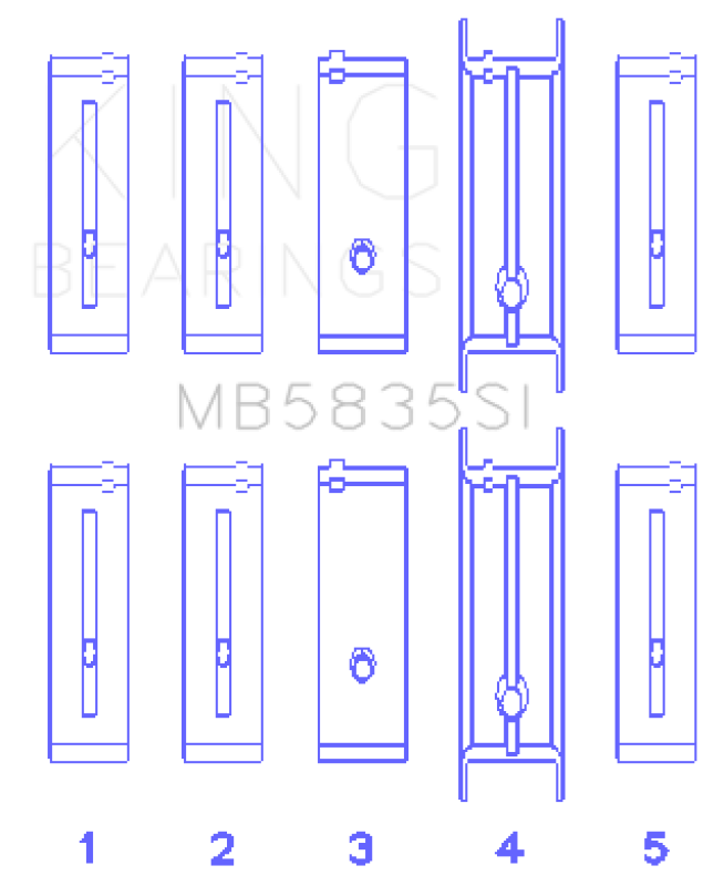 Picture of King Engine Bearings KING Main Bearings - MB5835SI0.25