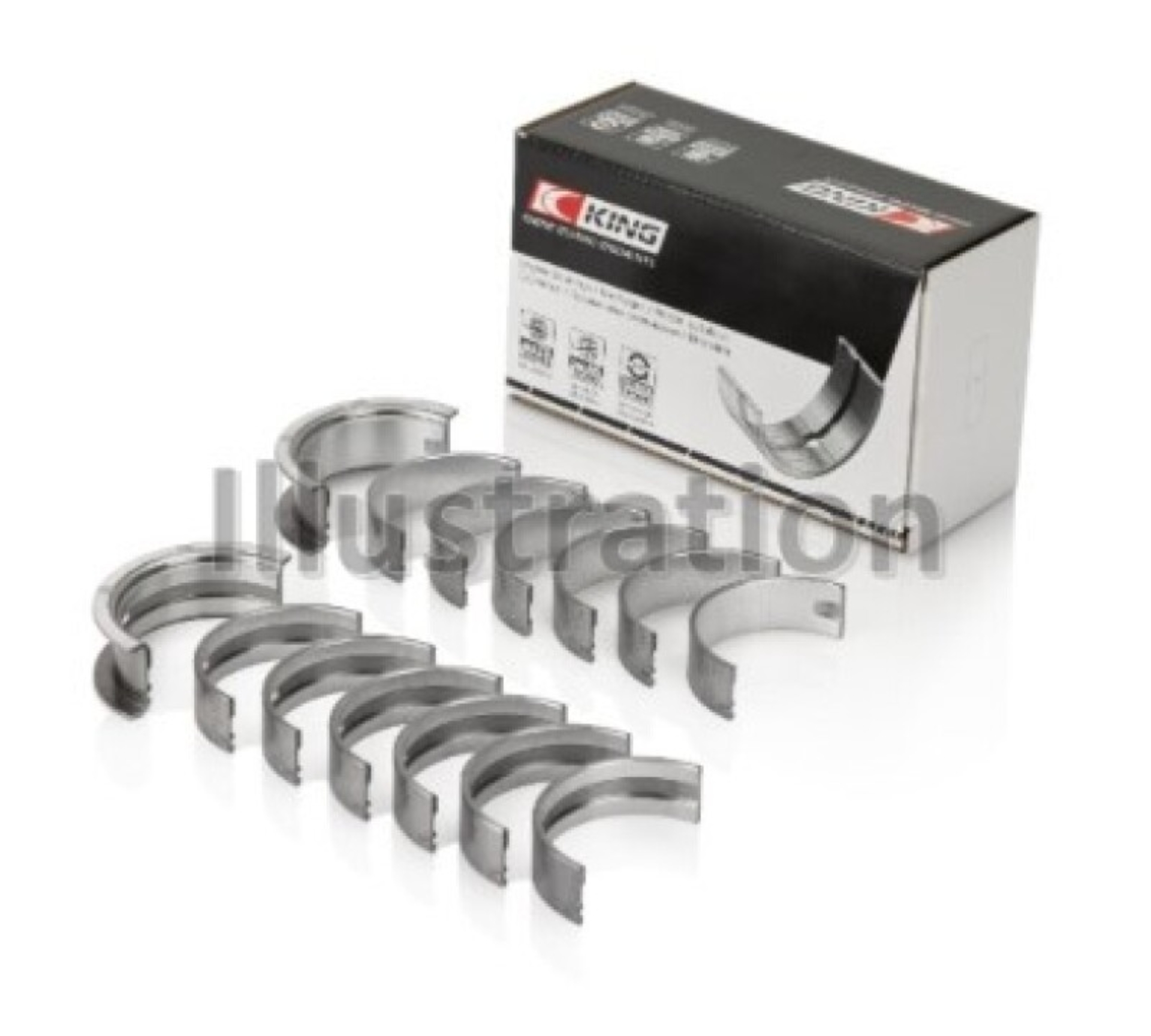 Picture of King Engine Bearings BMW M30B35/25/28/32/33/35 (Size +1.0mm) Main Bearing Set