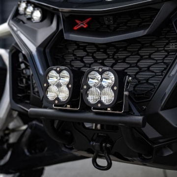 Picture of Baja Designs 2024+ Can-Am Maverick R XL Pro Push Bar Bumper Kit - Clear