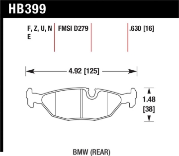 Picture of Hawk 84-4/91 BMW 325 (E30)Blue 9012 Rear Race Pads (NOT FOR STREET USE)