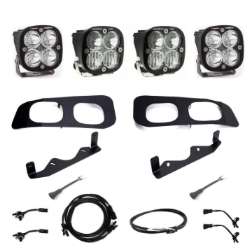 Picture of Baja Designs 2023+ Ford F-250/350 Squadron Racer/Pro Unlimited Dual Fog Pocket Light Kit w/ Upfitter