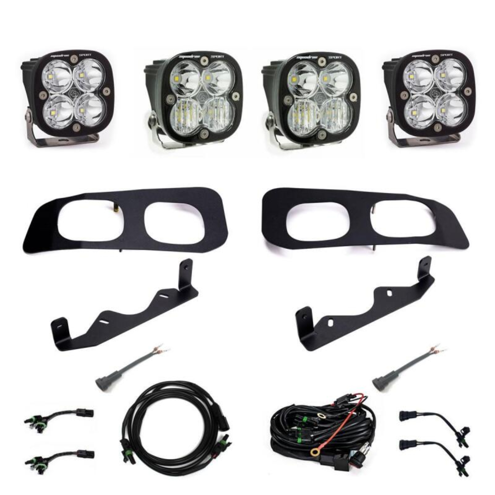 Picture of Baja Designs 2023+ Ford F-250/350 Super Duty Squadron Sport Dual Fog Pocket Light Kit w/ Toggle