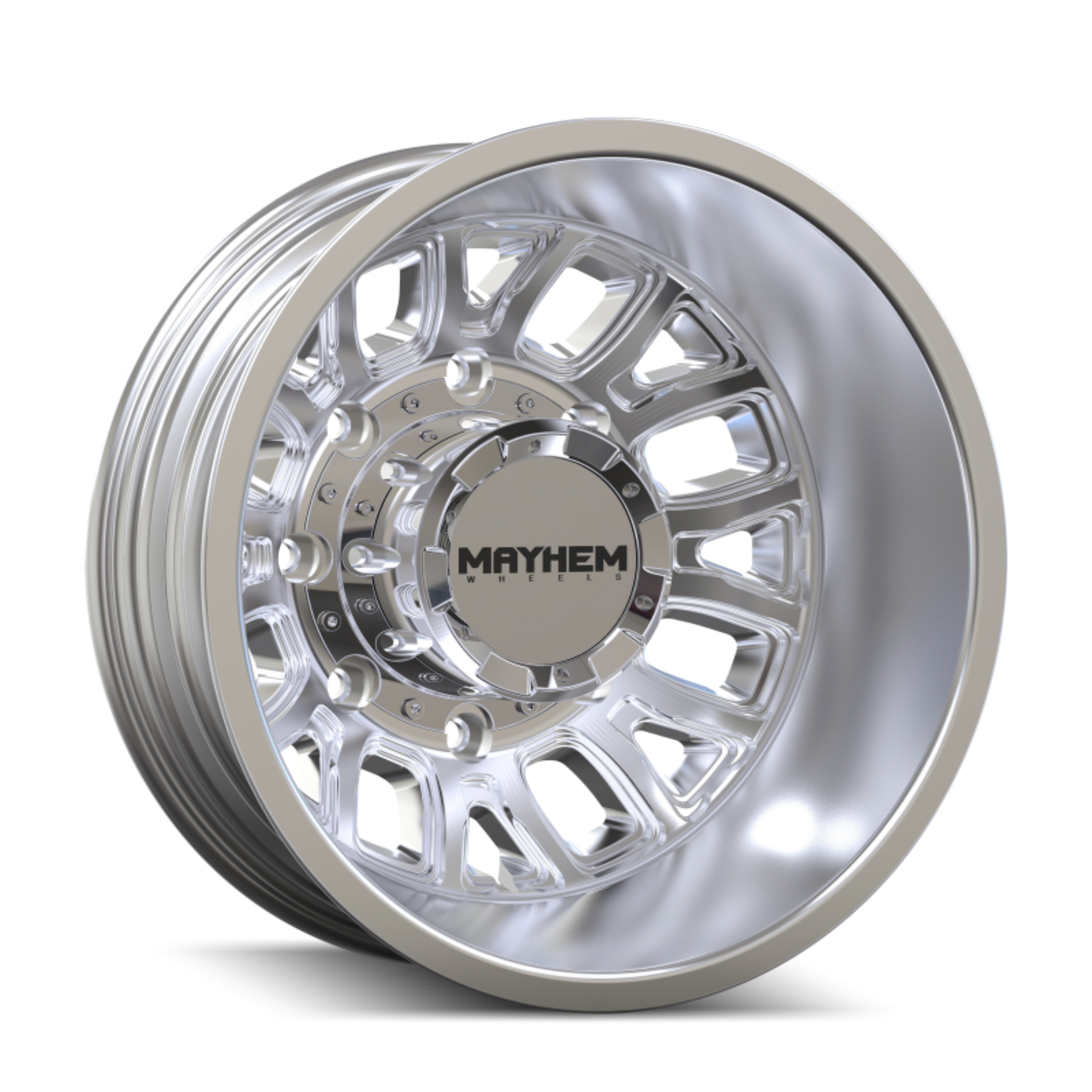Picture of Mayhem 8107D Cogent Dually 17x6.5 8x210 BP -142mm Offset 154.2mm Bore Polished Wheel