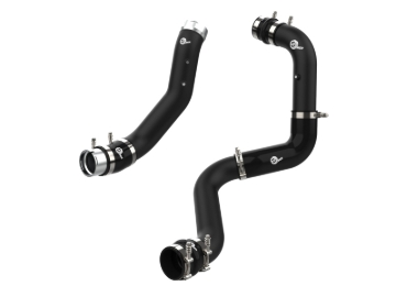 Picture of aFe 2024 GM Diesel Trucks V8 6.6L L5P BladeRunner Aluminum 3in Hot & 3.5in Cold Charge Pipe - Black