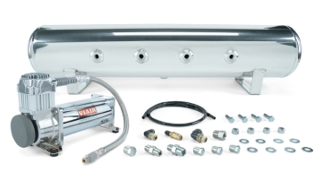 Picture of Air Lift 4 Gal. 7-Port Tank w/ Viair 444c Chrome Compressor (Incl. Fittings & Mounting Hardware)