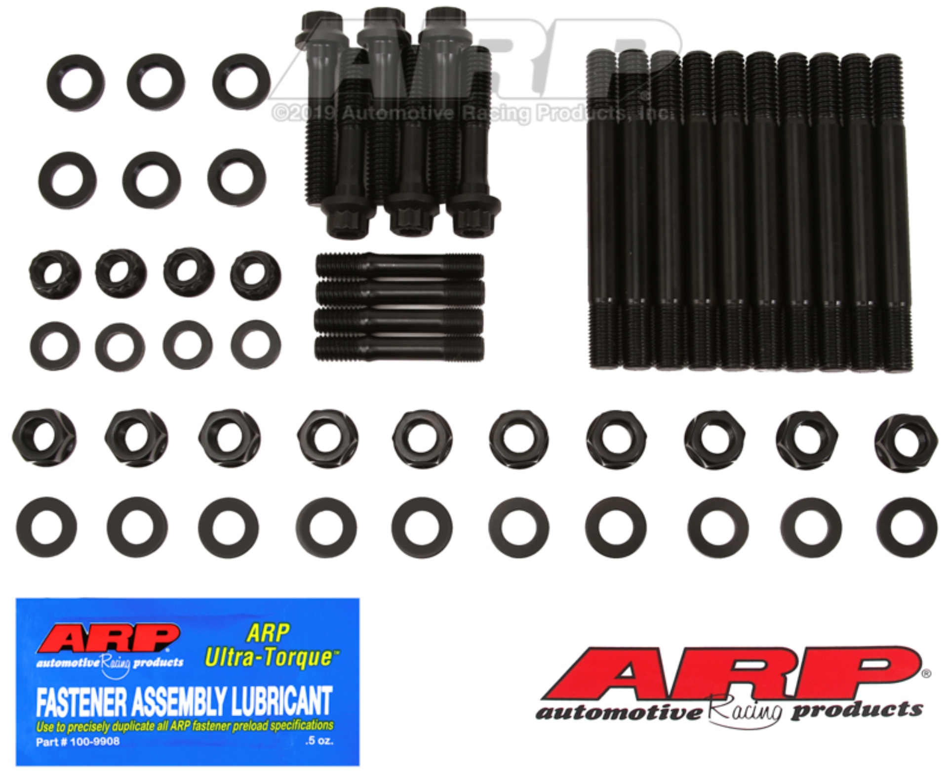 Picture of ARP Chevrolet Small Block w/ 4-Bolt Front & Rear Caps Main Stud Kit - Black