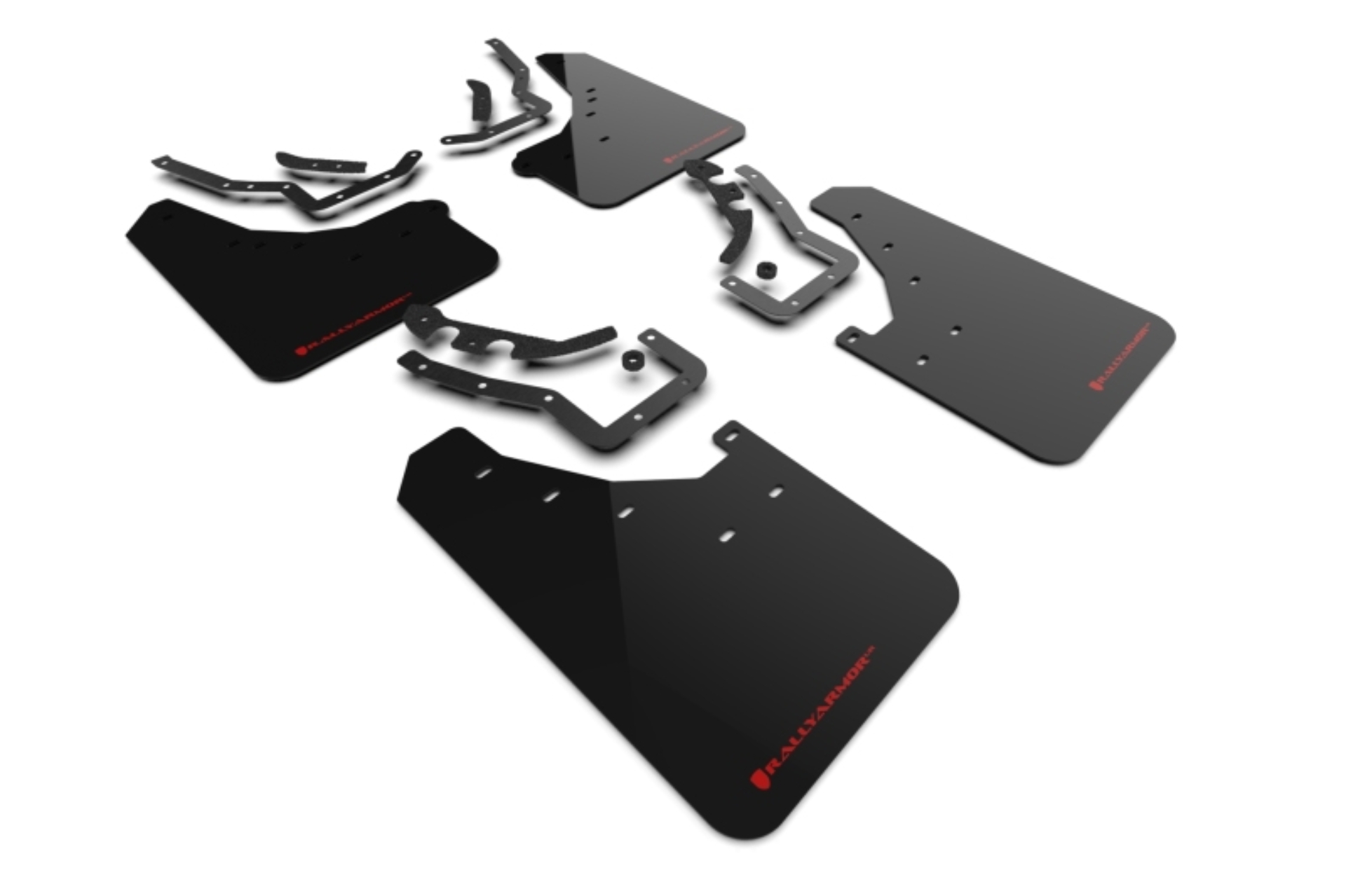 Picture of Rally Armor 24-26 Toyota Tacoma Gen 4 Black UR Mud Flap w/Red Logo