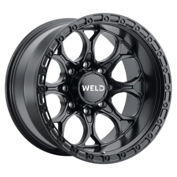 Picture of Weld Ledge 8 20x10 / 8x180 / ET-18 / 4.75 BS / 124.3 Bore - Satin Black/Satin Black Ring Wheel