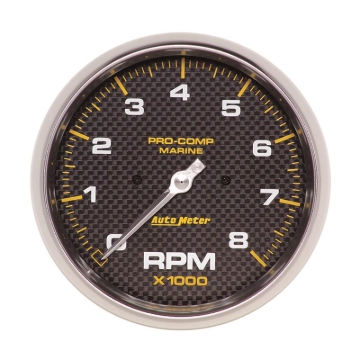 Picture of AutoMeter Marine Carbon Fiber 5in In-Dash Tachometer 0-8000 RPM
