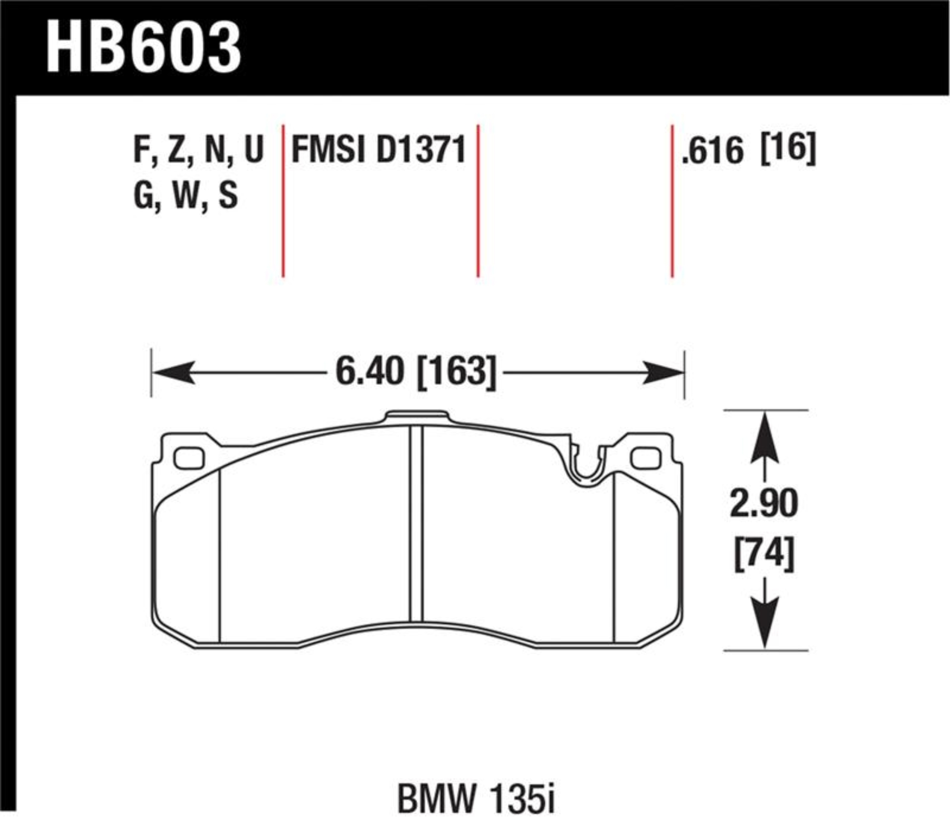 Picture of Hawk BMW 135i HT-10 Race Front Brake Pads