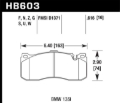 Picture of Hawk BMW 135i HT-10 Race Front Brake Pads