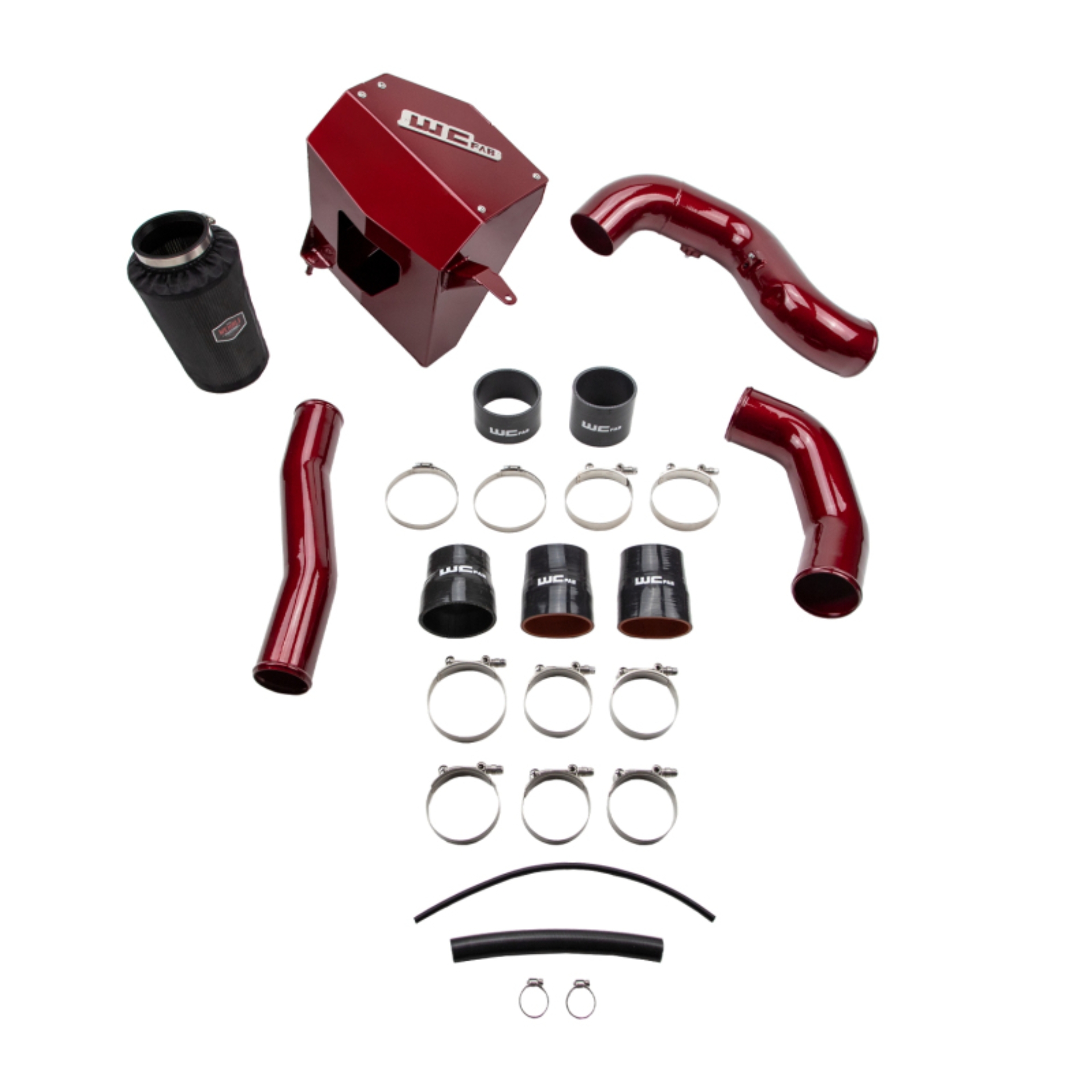 Picture of Wehrli 10-12 Cummins 6.7L Stage 2 High Flow Bundle Kit - WCFab Red