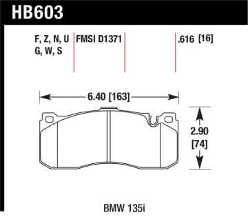 Picture of Hawk BMW 135i DTC-60 Race Front Brake Pads