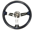 Picture of NRG Reinforced Steering Wheel (350mm / 2in. Deep) Matsuri Clear Acrylic w/ NeoChrome Spoke