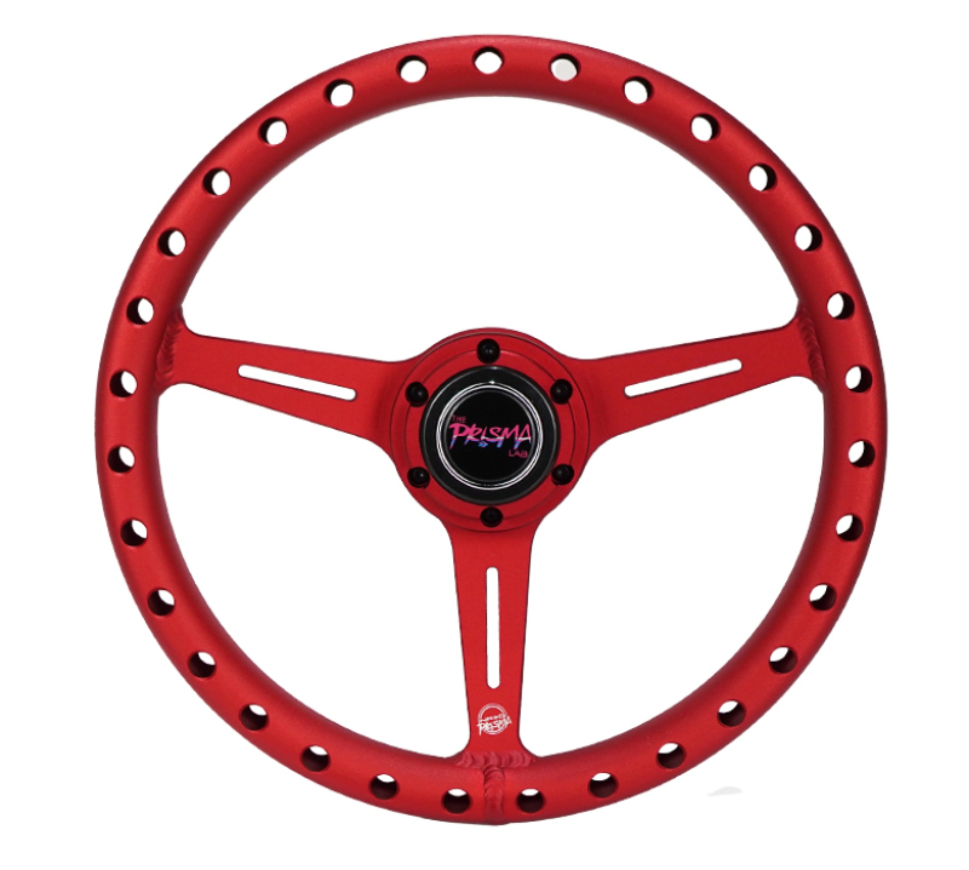 Picture of NRG Aluminum Light Weight Steering Wheel (330mm) Extra Light - Ergonomic Grip - Anadized Red