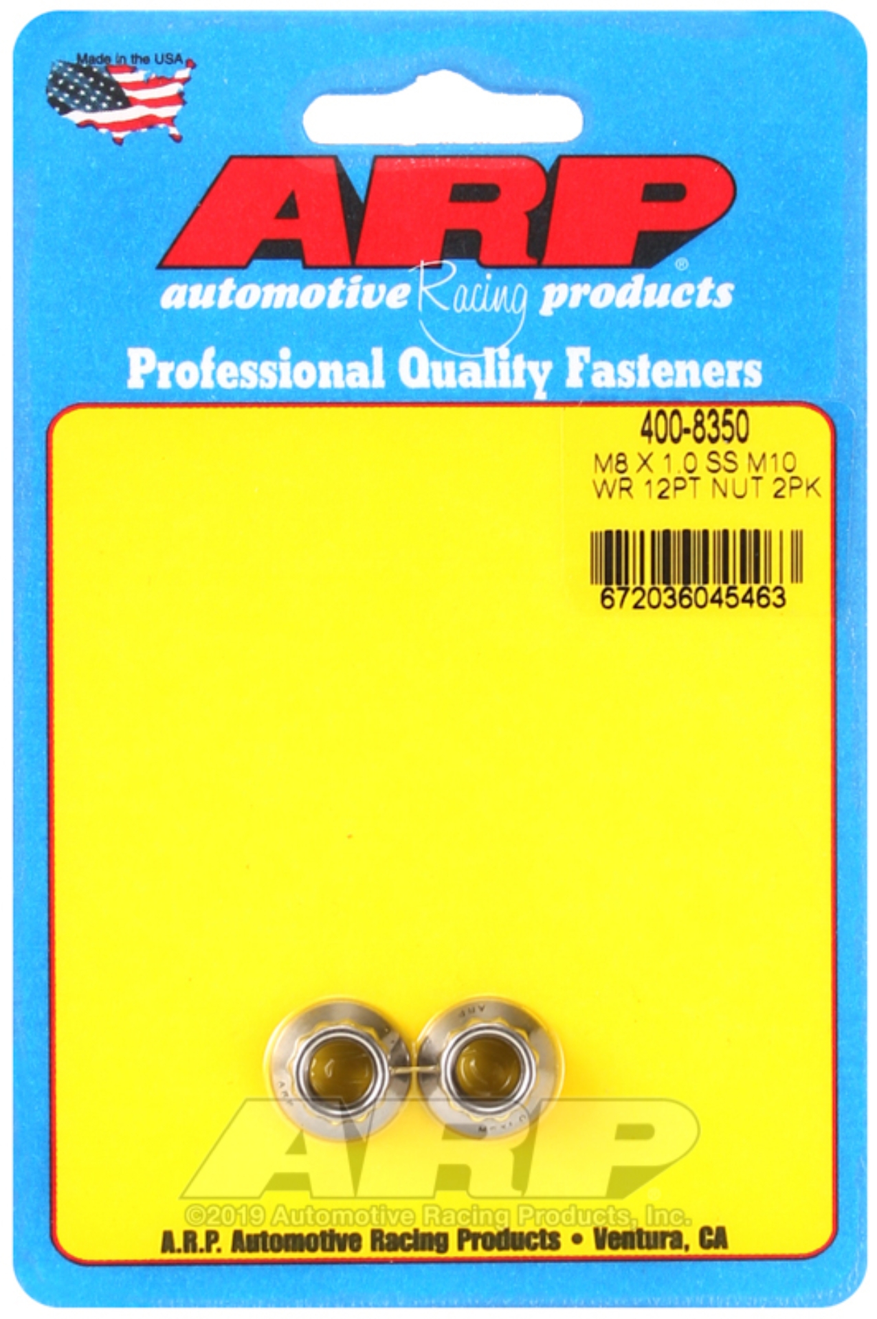 Picture of ARP M8 x 1.00 (M10 wr) SS 12pt Nut Kit - 2 Pack