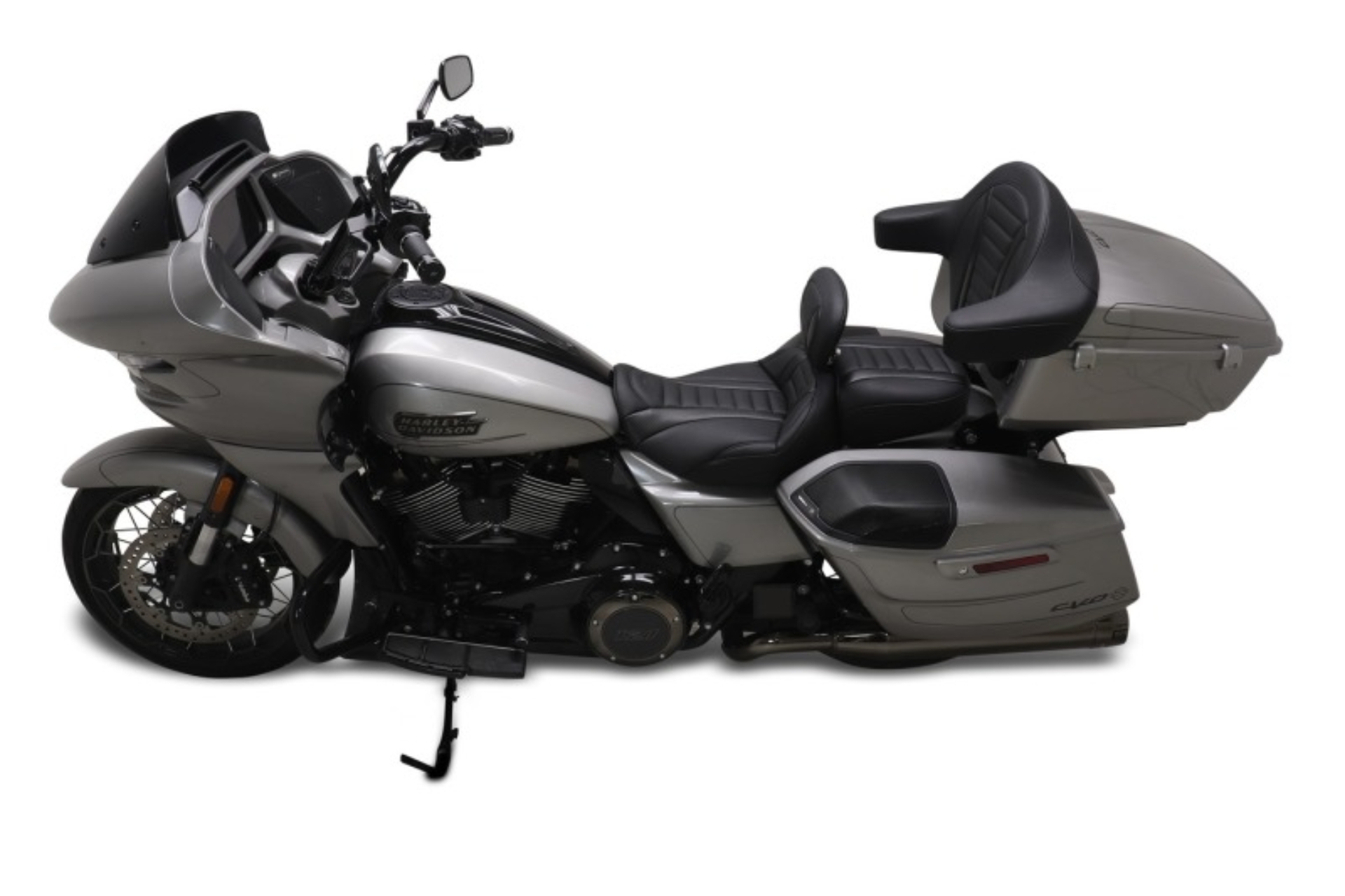 Picture of Mustang 23-24 HD CVO Rd Glide(ST), 2024 Rd Glide and Str Glide Deluxe Pass Seat - Black/Gray Stitch