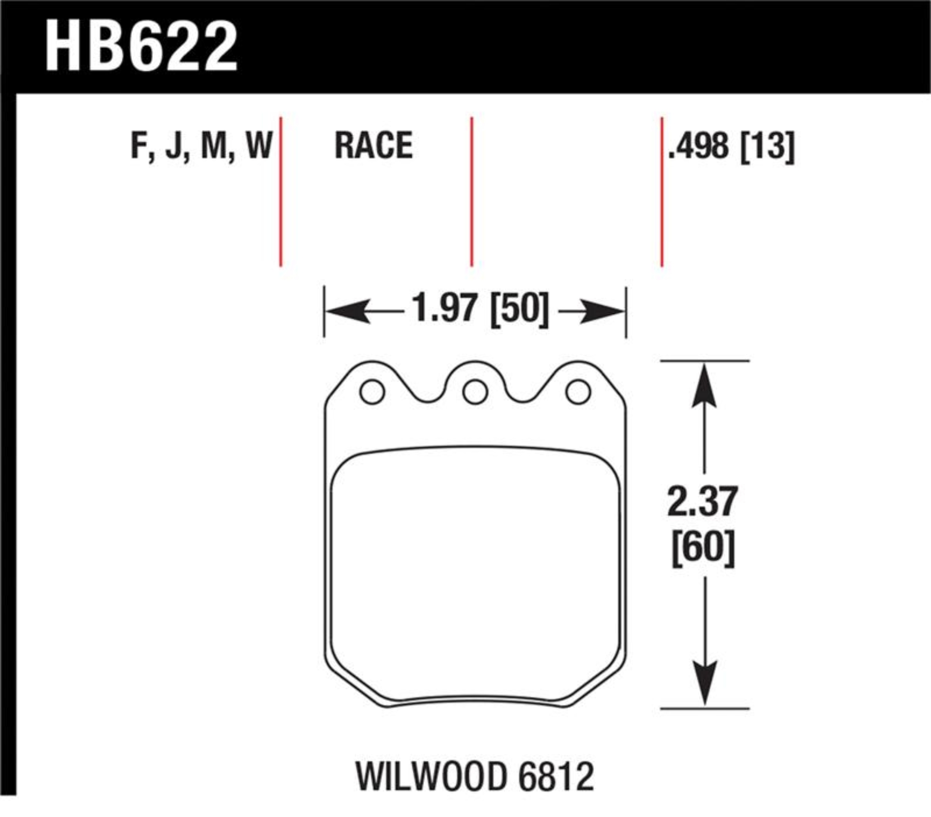 Picture of Hawk Wilwood DLS 6812 DTC-30 Brake Pads