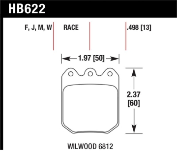 Picture of Hawk Wilwood DLS 6812 DTC-30 Brake Pads