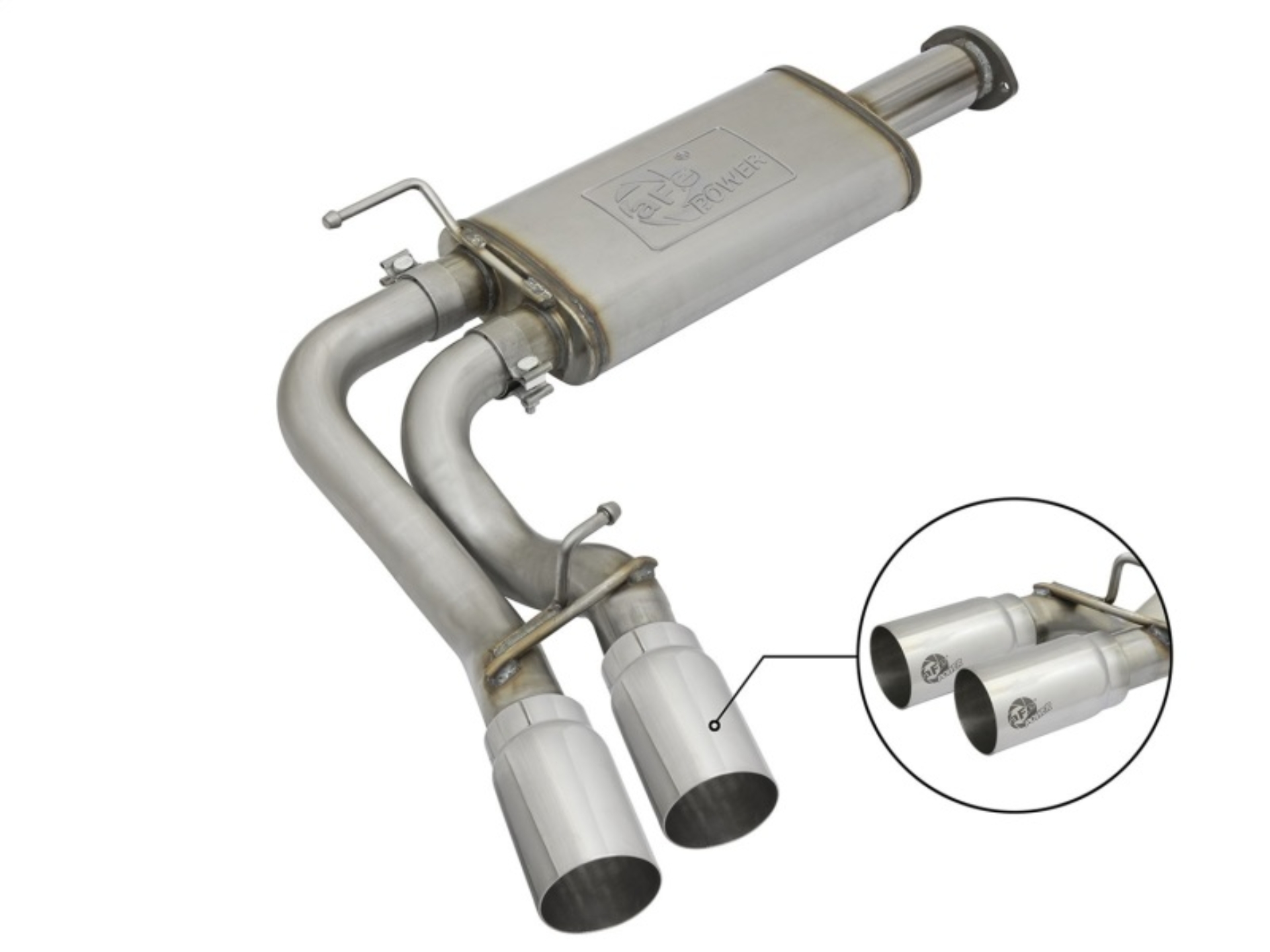 Picture of aFe Rebel Exhausts Cat-Back SS w/Polished Tip 16 Toyota Tacoma V6-3.5L