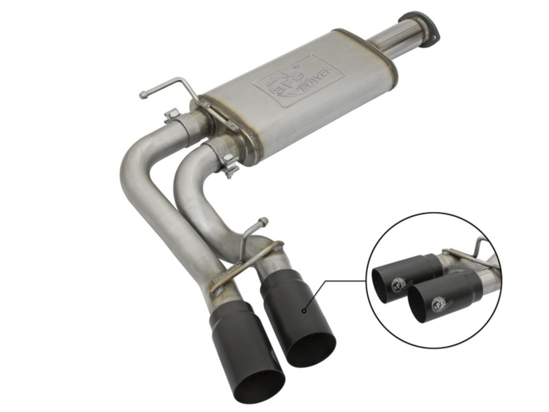Picture of aFe Rebel Exhausts Cat-Back SS 16 Toyota Tacoma V6-3.5L w/ Black Tips