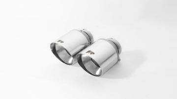 Picture of Remus Stainless Steel 102mm Short Style Straight Chrome Tail Pipe Set (Pair)