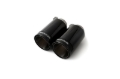 Picture of Remus Stainless Steel 98mm Straight Black Chrome w/Carbon Insert Tail Pipe Set (Quad Tips)