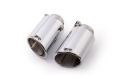Picture of Remus Stainless Steel 102mm Angled Rolled Edge Chrome w/Adj Clamp Tail Pipe Set (Pair)