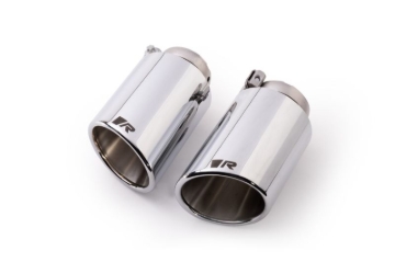 Picture of Remus Stainless Steel 102mm Angled Rolled Edge Chrome w/Adj Clamp Tail Pipe Set (Pair)