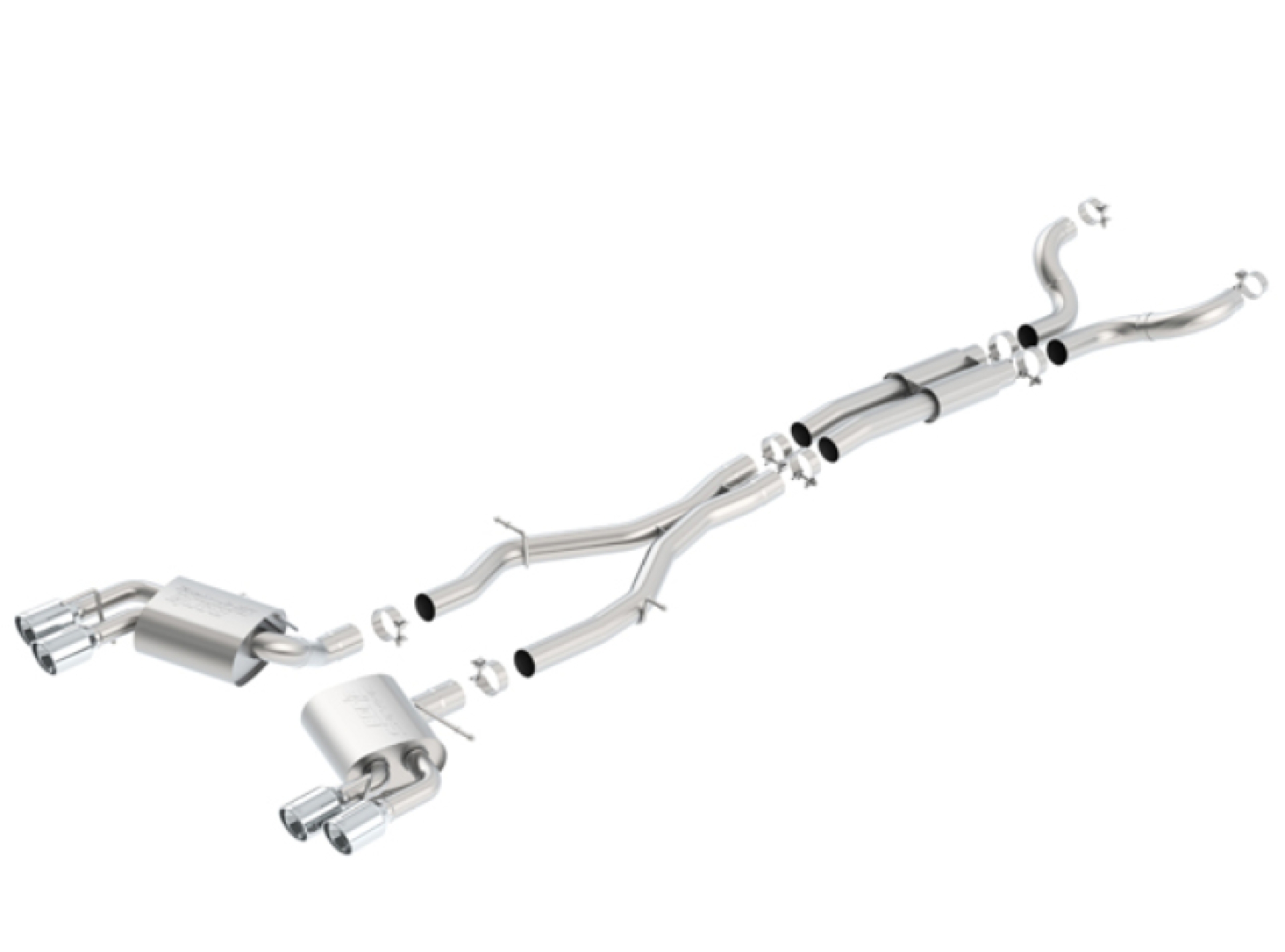 Picture of Borla 16-17 Camaro SS 6.2L Dual Tip Dual Split Rear Exit Dual Mode Catback Exhaust (NPP)
