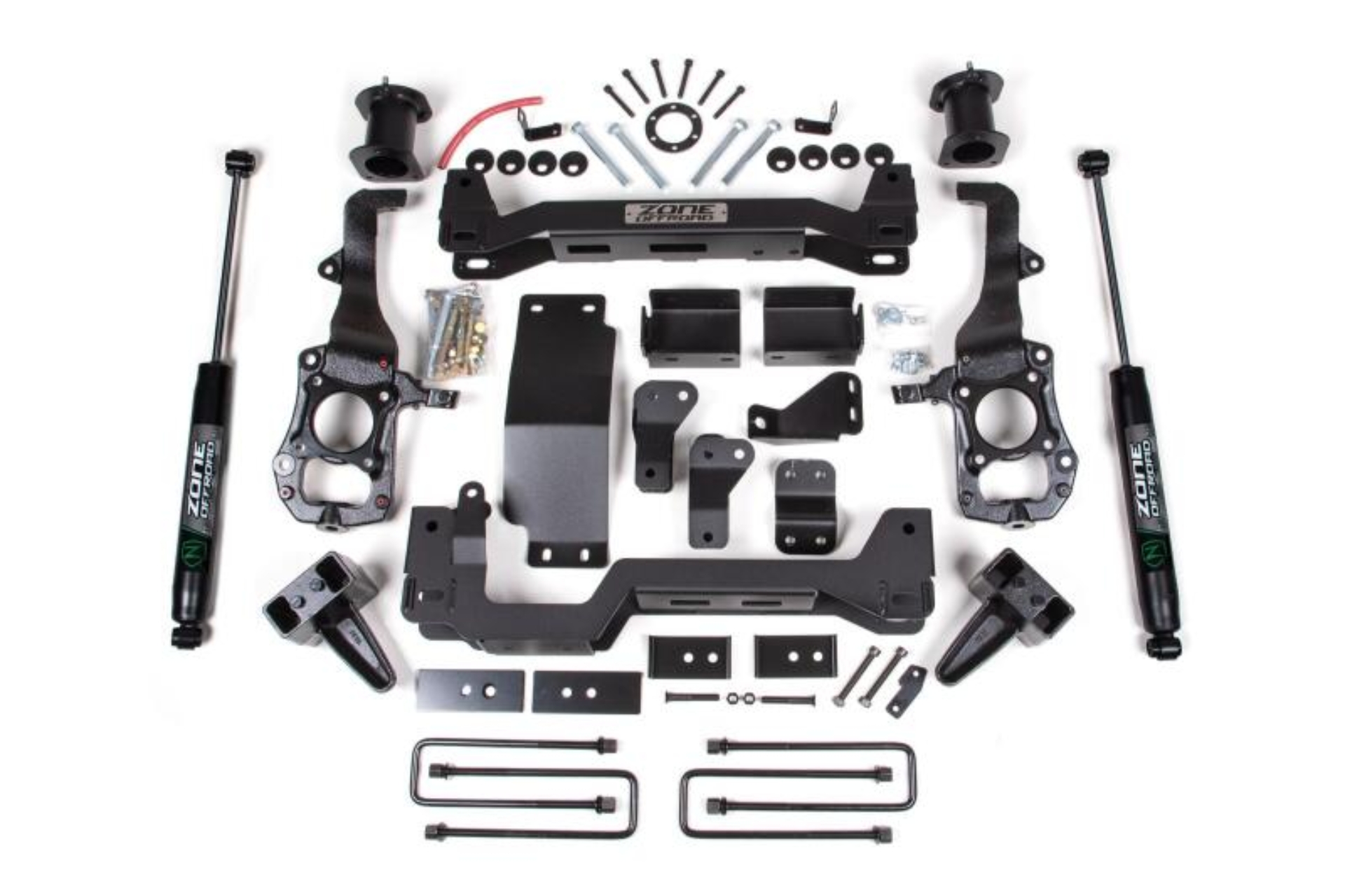 Picture of Zone Offroad 021 Ford F150 4in Front 2in Rear Suspension Lift System - Nitro Shocks
